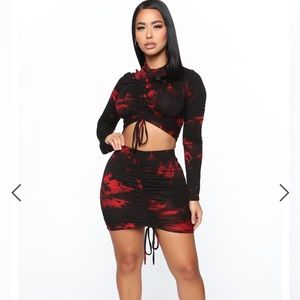 Fashion nova Tye die skirt set
